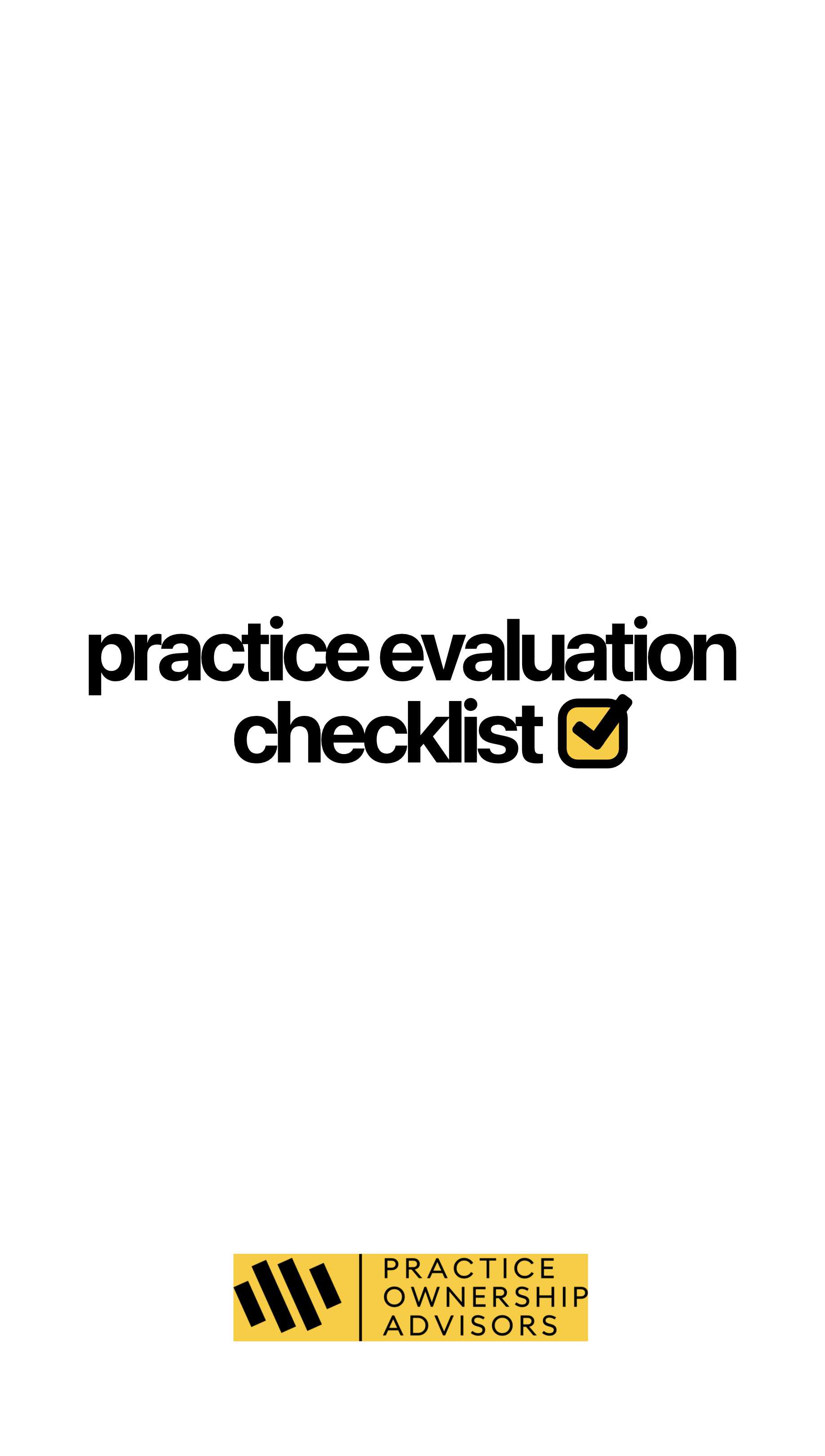 Practice Evaluation Checklist